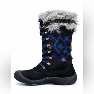 3M Thinsulate Black and Blue Winter Boots